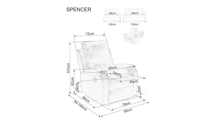 Fotelis SPENCER 1 VELVET