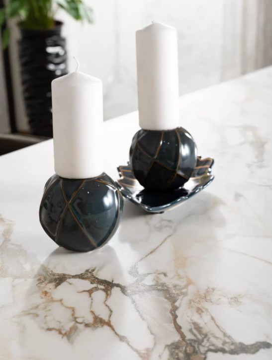 Išskleidžiamas stalas COLUMBUS CERAMIC AMBER
