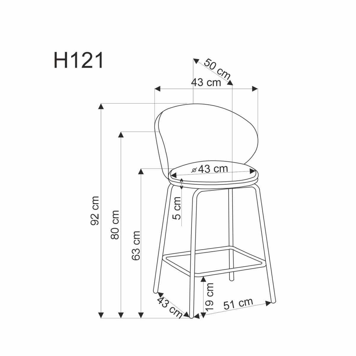 Baro kėdė H-121