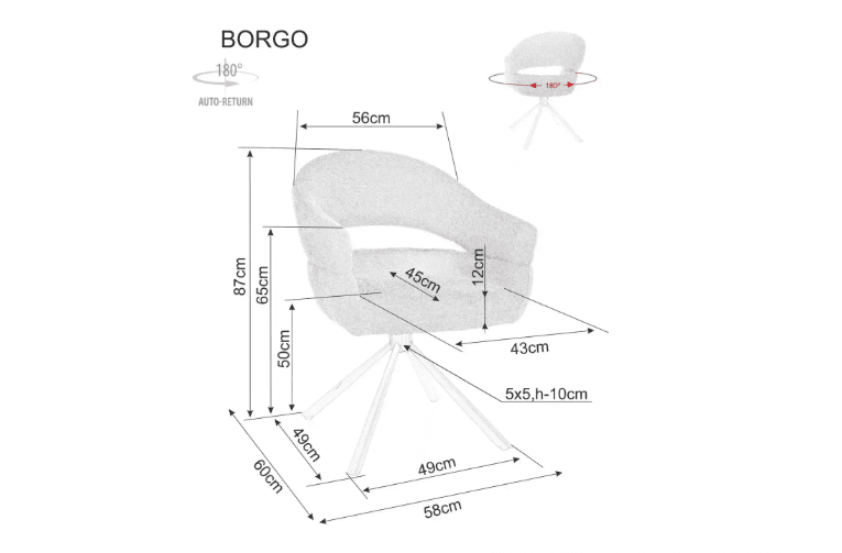 Kėdė BORGO RAVEN