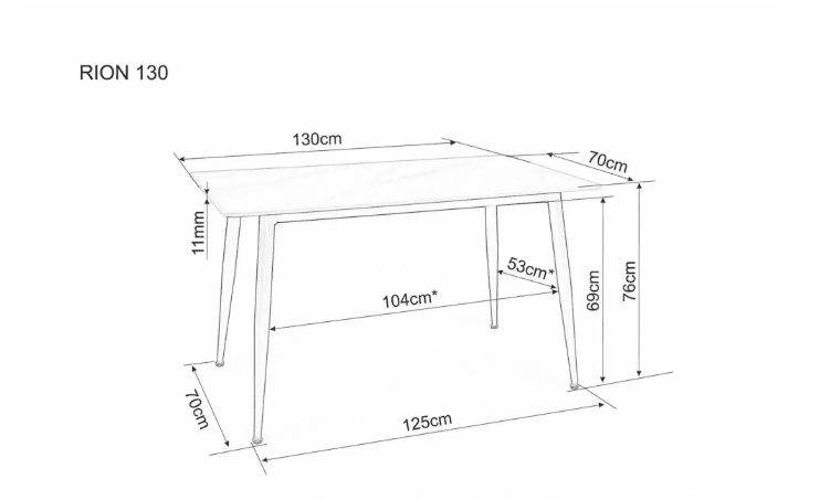 Stalas RION K 130X70
