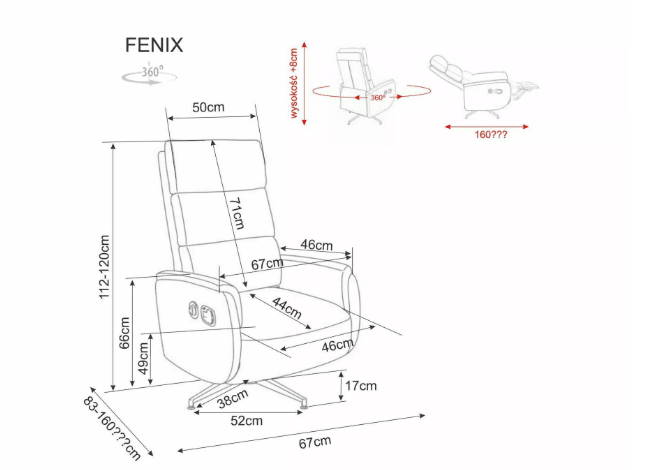 Fotelis FENIX RAVEN